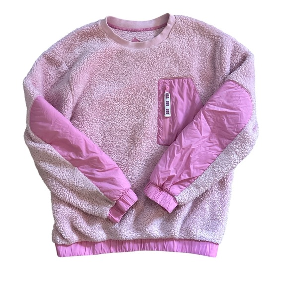 UGG Niko Sherpa Crewneck in Pink - Picture 3 of 8